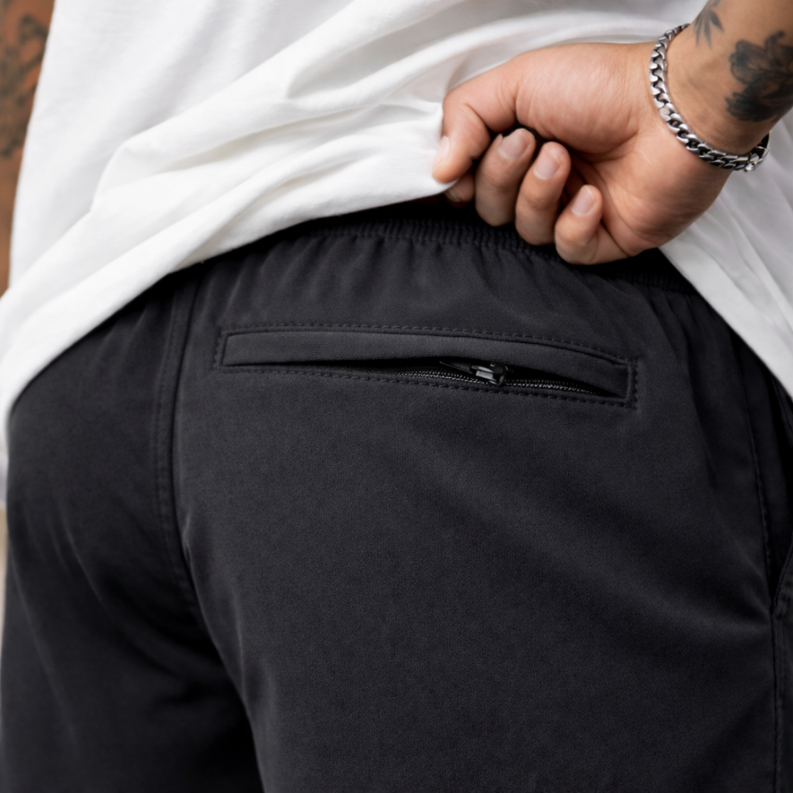 Shorts Tactel com Elastano Masculino - Preto