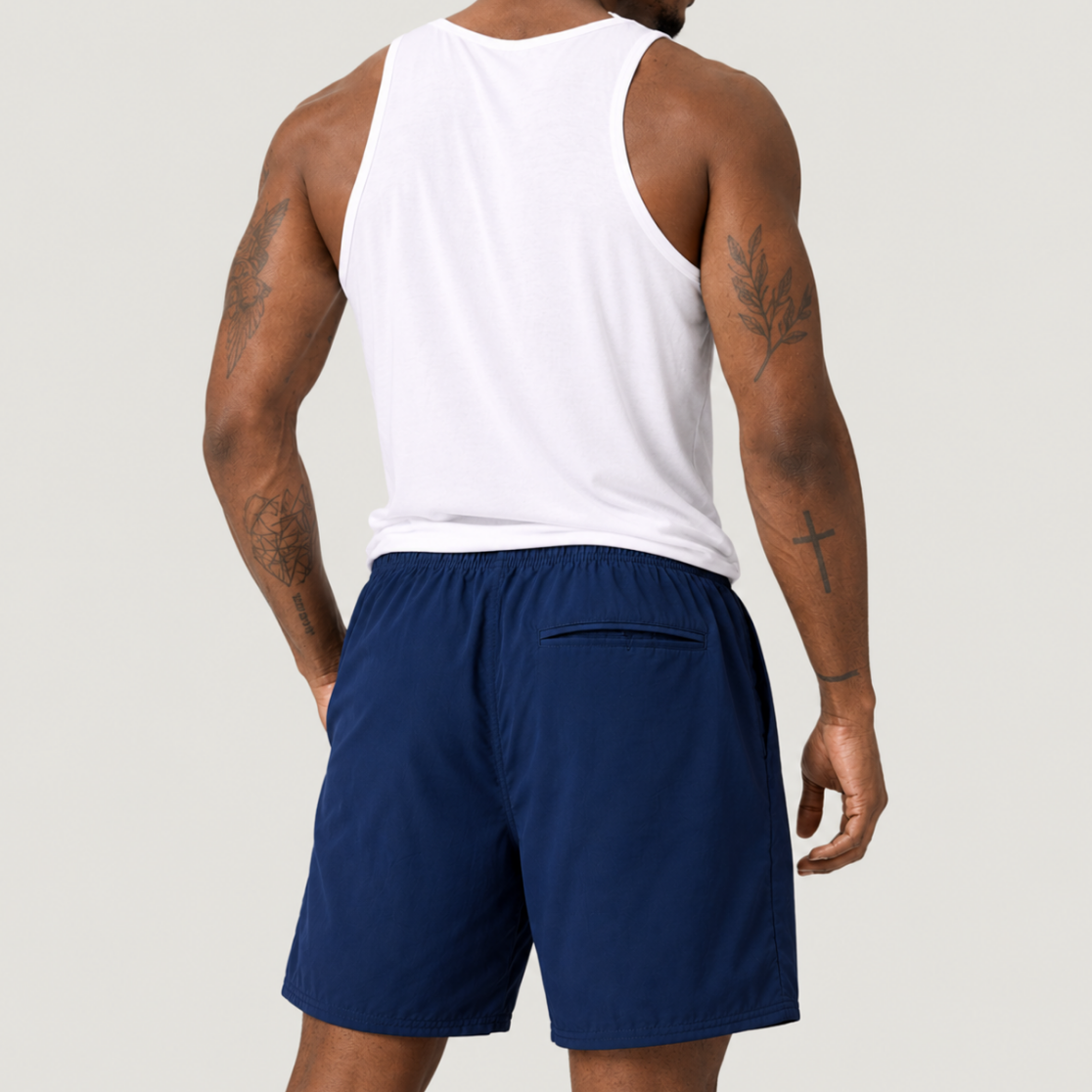 Shorts Tactel com Elastano Masculino - Azul Marinho