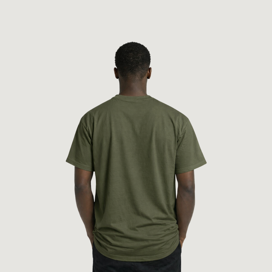 Camiseta Básica Masculina Verde Militar