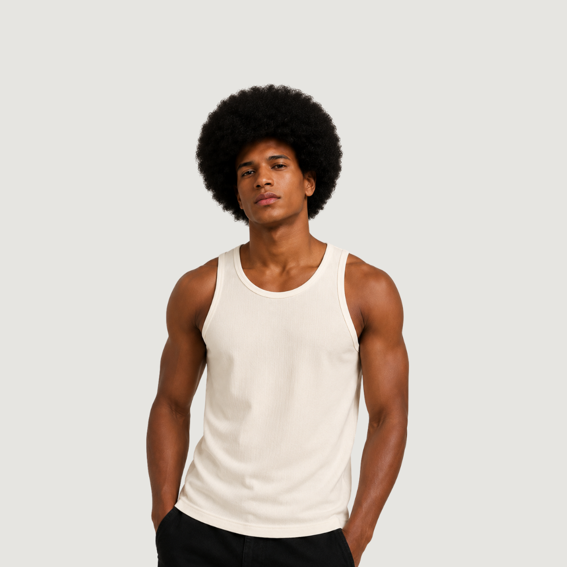 Regata Canelada Masculina Off White
