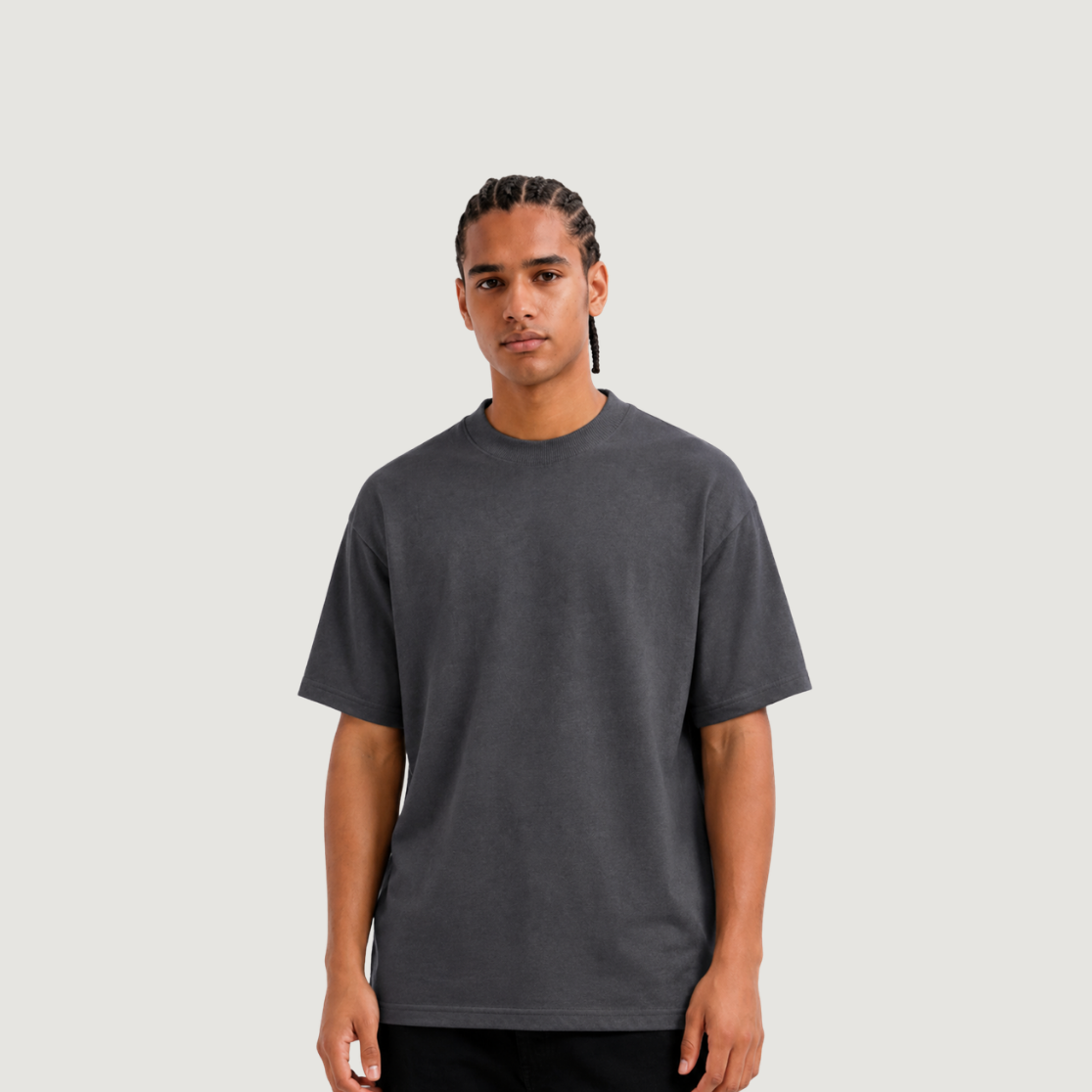 Camiseta Oversized Unissex Cinza Chumbo