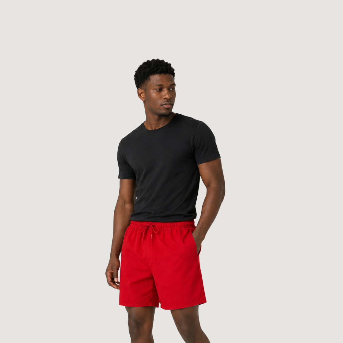 Shorts Tactel com Elastano Masculino - Vermelho